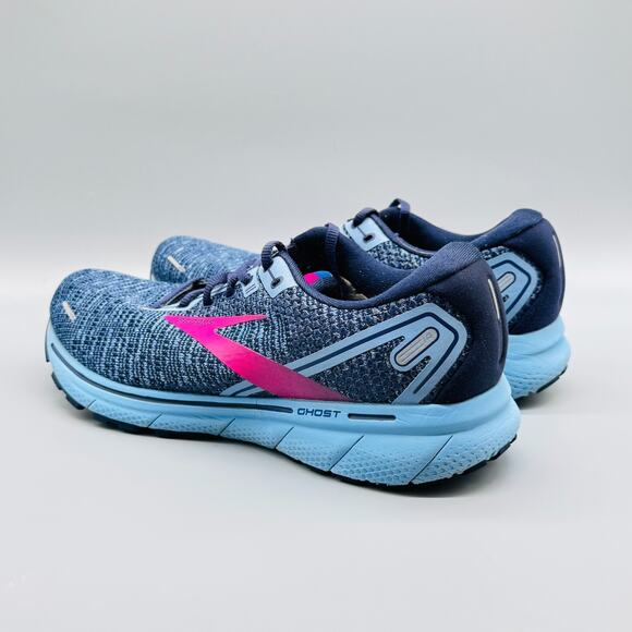 Brooks Shoes Womens 11.5 Blue Fuchsia Ghost 14 Cushioned Road Running Shoes - Picture 5 of 11